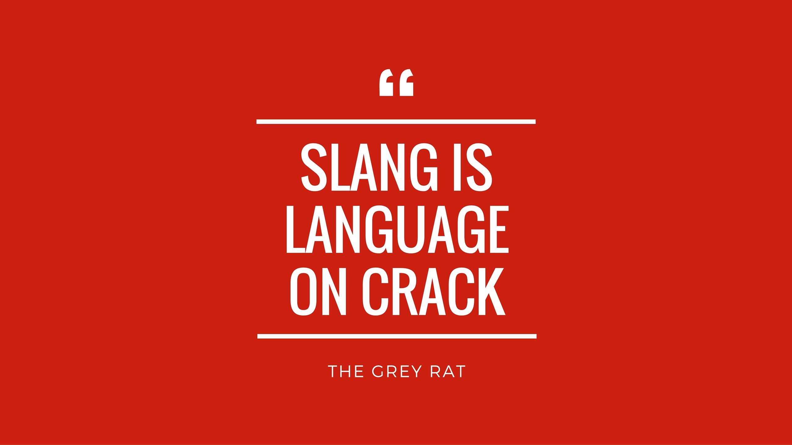 Slang sayings from The Grey Rat